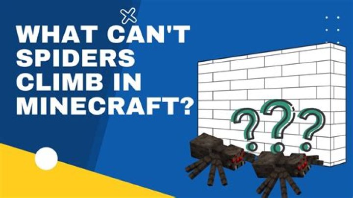 Are there any blocks that spiders cannot climb?