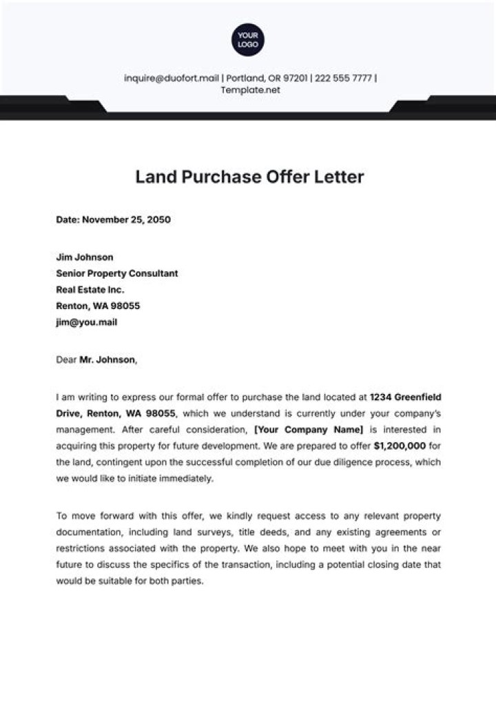 Can I buy land if I didn't read the courier's letter?