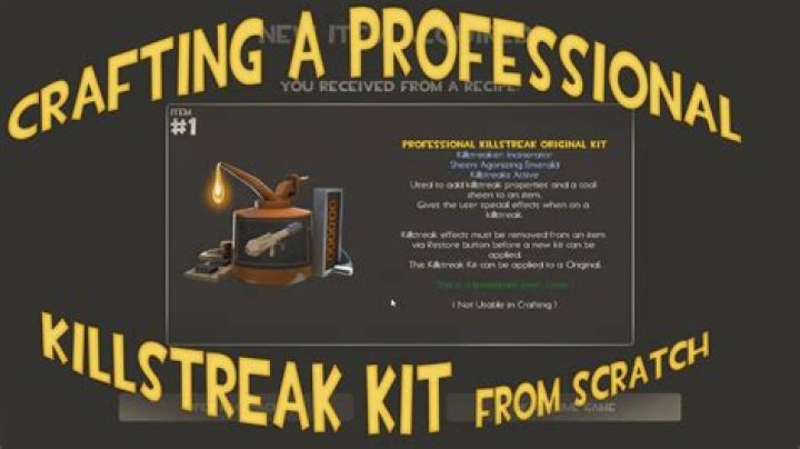 Can I use a strange specialized killstreak weapon to fabricate a professional killstreak kit?