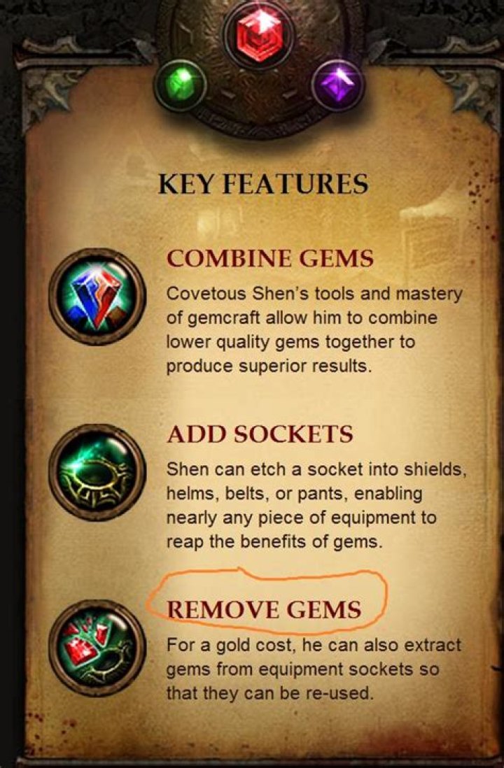 Can you remove a gem from gear?