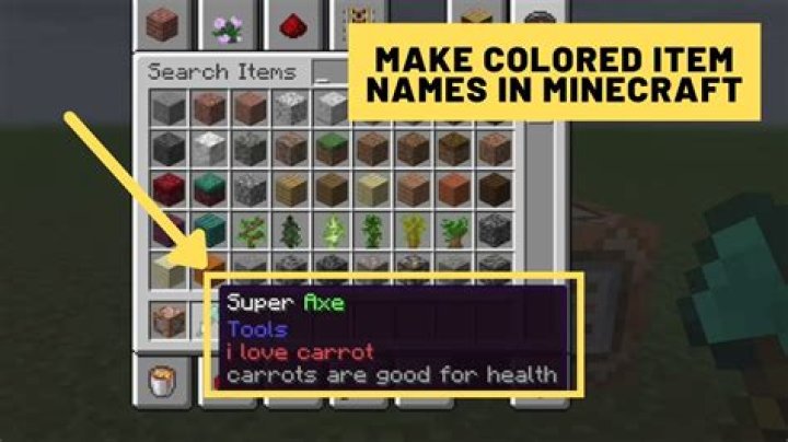 Colored item names in Minecraft?