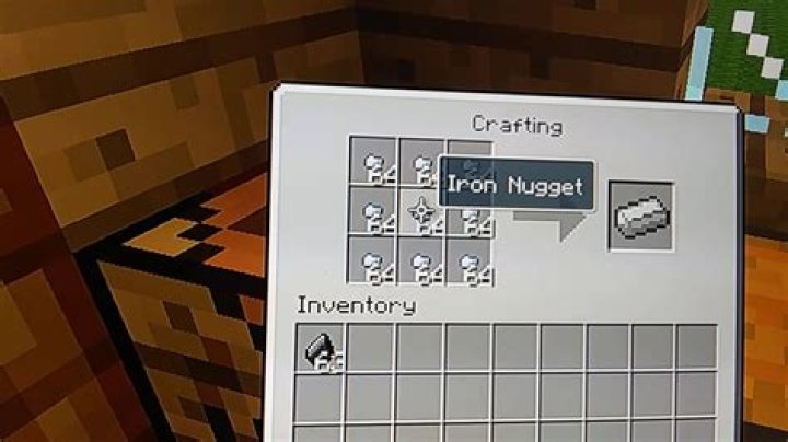 Crafting nuggets into ingot
