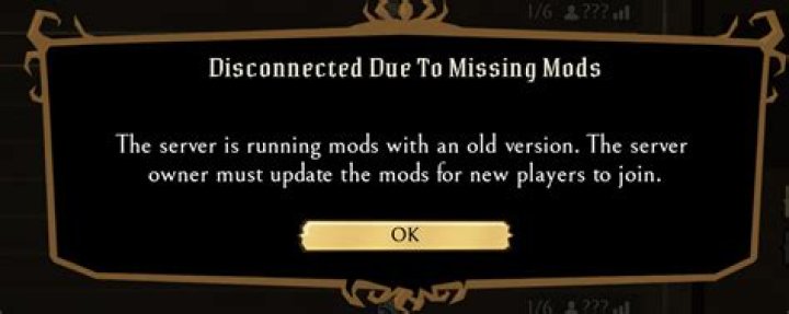 Disconnected due to missing mods