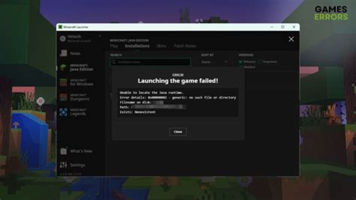 Downloading runtime issue in Minecraft