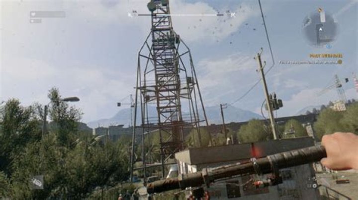 Dying Light - Someone calling from atop an antenna during Pact with Rais