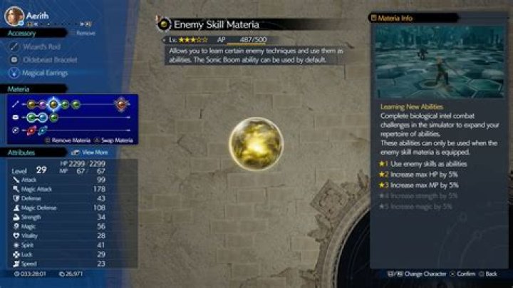 Final Fantasy VII - How to get the full Enemy Skill Materia?
