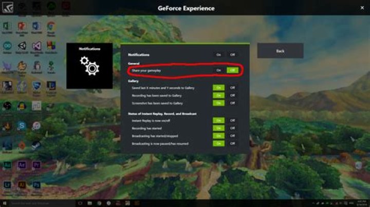 How can I turn off in-game GeForce Experience notifications?