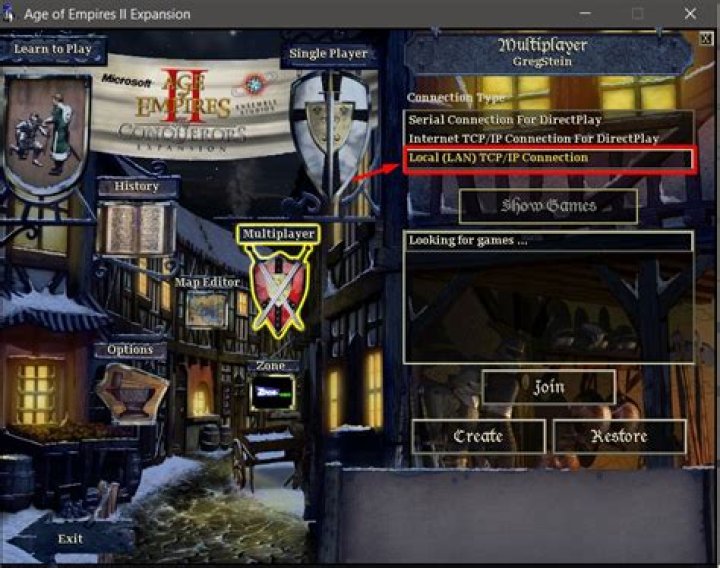 How can we get a LAN Party going for Age of Empires 2 - Kings, or Conquerors?