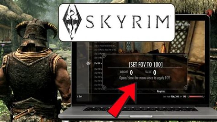 How do I adjust the FOV for Skyrim?