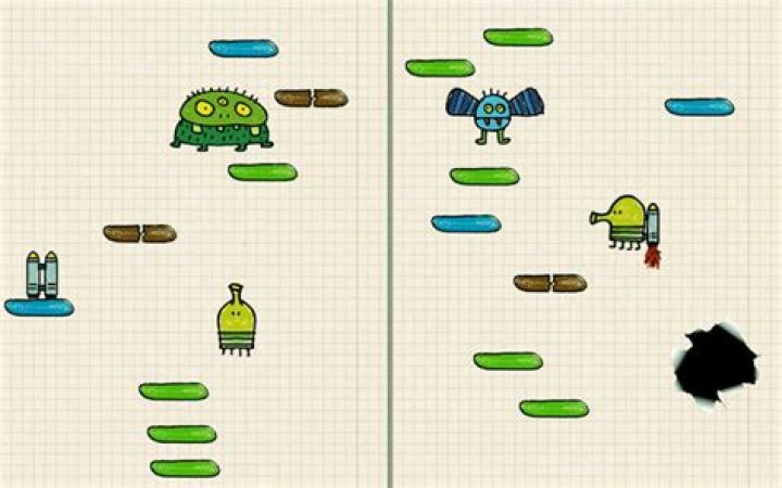 How do I complete the “shoot and miss monsters 50x” mission in Doodle Jump?