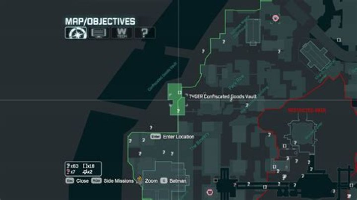 How do I get back into the Confiscated Goods vault?