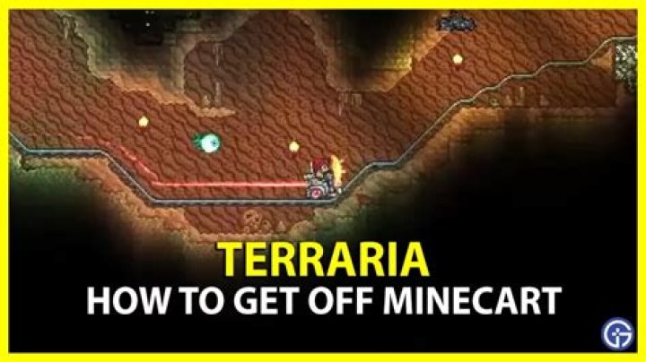 How do I get out of a minecart in Terraria?