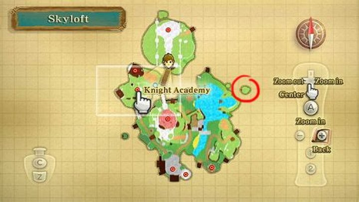 How do I get to the easternmost Goddess Chest in Skyloft?