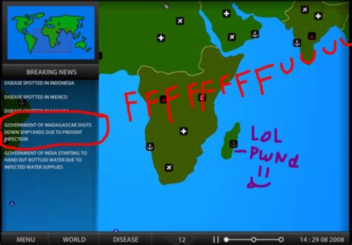 How do I infect Madagascar?