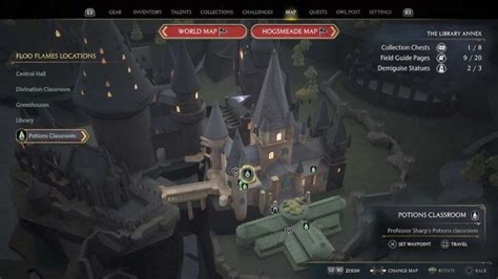 How do I leave the Potions classroom?