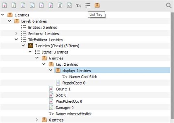 How do I use an NBT editor to modify item properties?