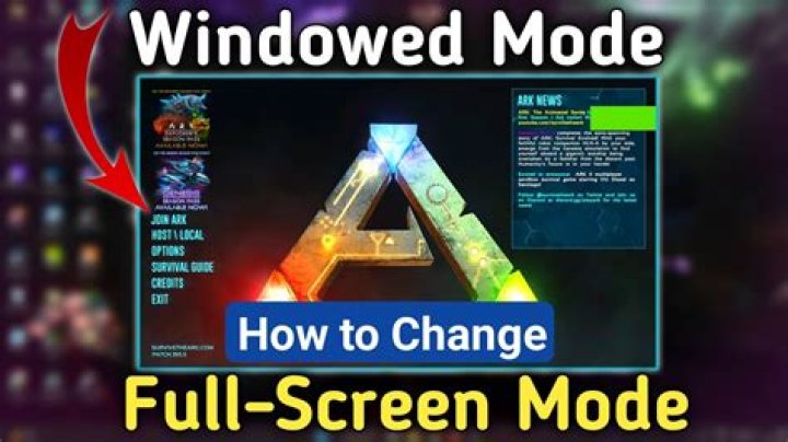 How do you enable windowed full-screen mode?
