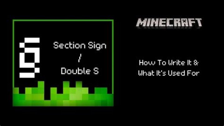 How do you type the '§' symbol (section sign) in Minecraft?