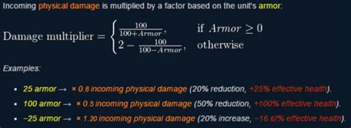 How does negative armour / magic resistance work?