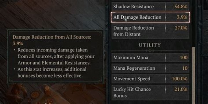 How is damage reduction from armor calculated?