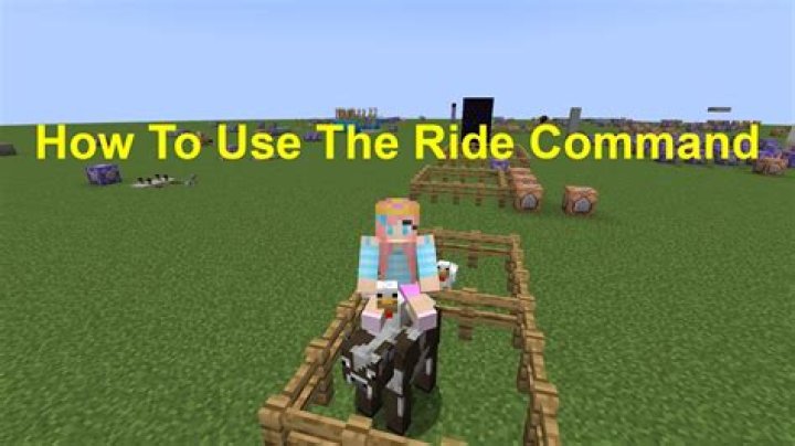 How to do the /ride command in mine craft?