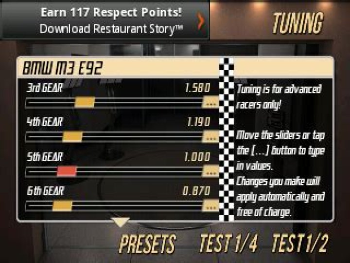 How to tune cars in Drag Racing?