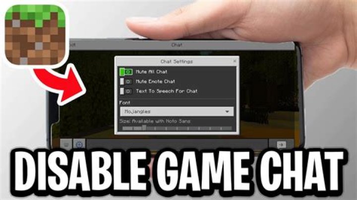 How to turn off chat in Minecraft on mobile device