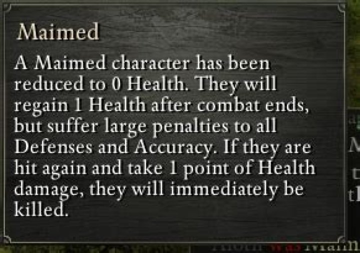 Is being maimed a bad thing?