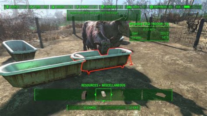 Is there any way to move a brahmin away from a feed trough?