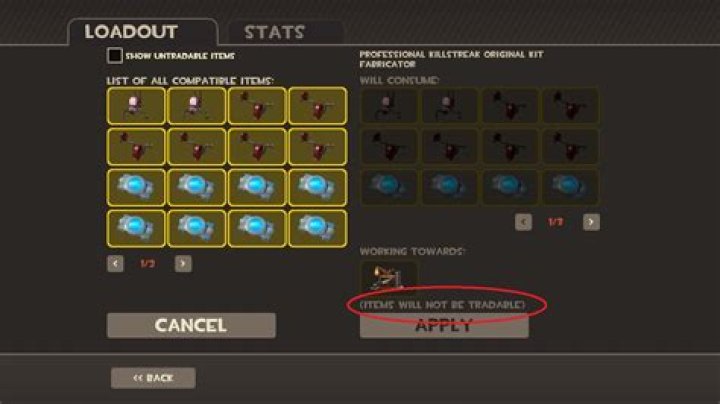 items will not be tradable
