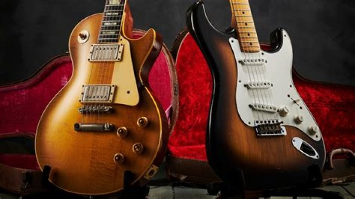 Les Paul and Fender Stratocaster