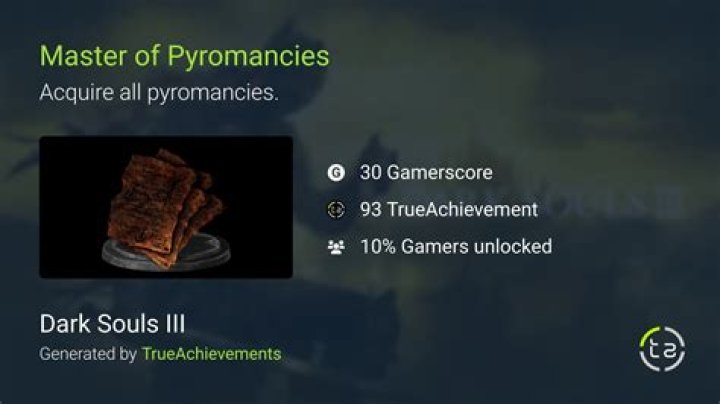 Master of Pyromancies not unlocking on PS4