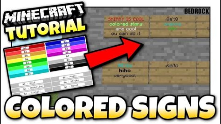 minecraft colored signs (§,{Color: