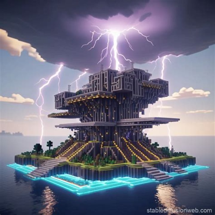 Minecraft lightning strike inside building