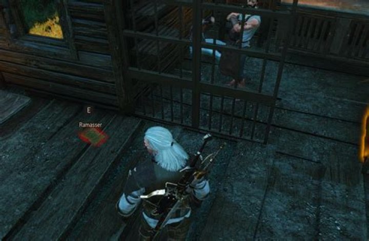 Person in distress near Mulbrydale (Velen): the master swordsmith refuses to move or talk after being freed from his cage