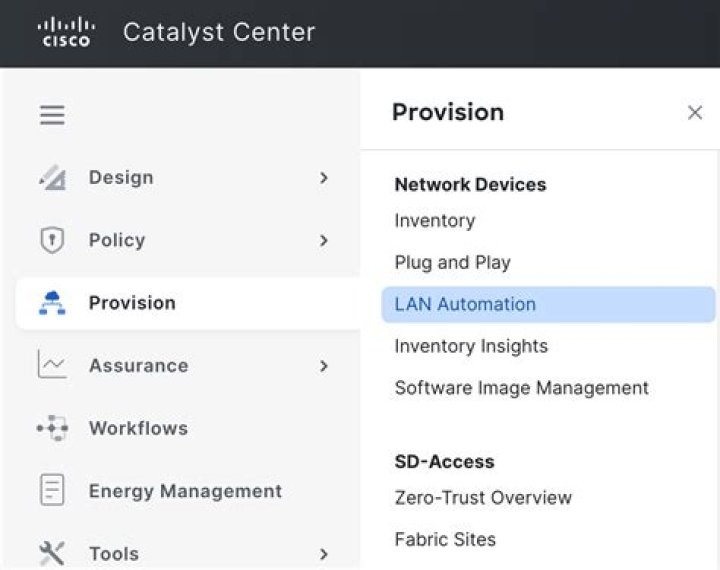 Picture from Catalyst Control Panel