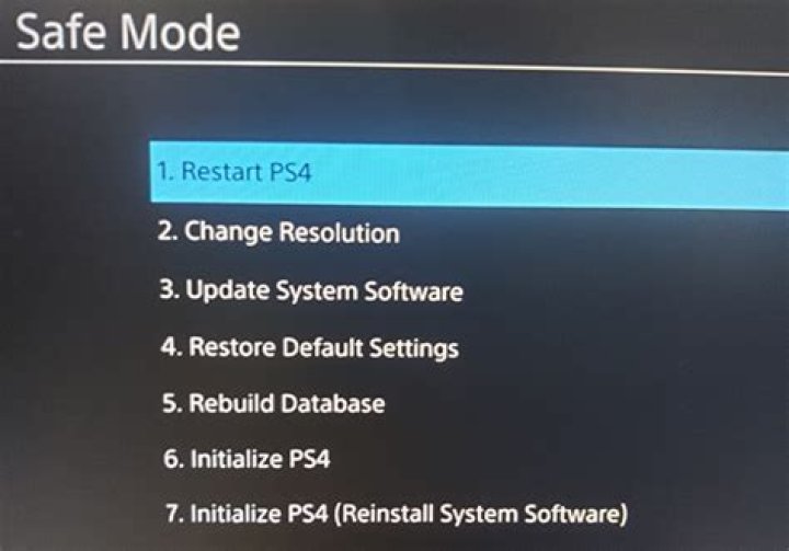 PS4 won't enter safe mode