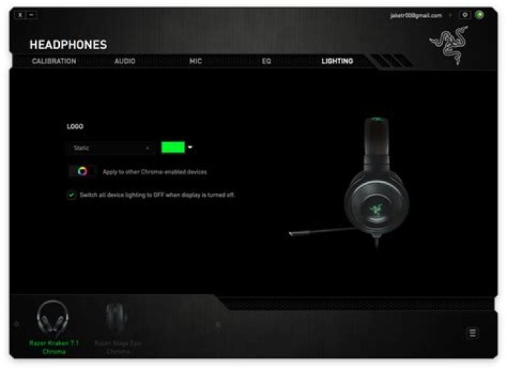 Razer Kraken 7.1 Chroma - Lighting Profiles per Game on Mac OS X