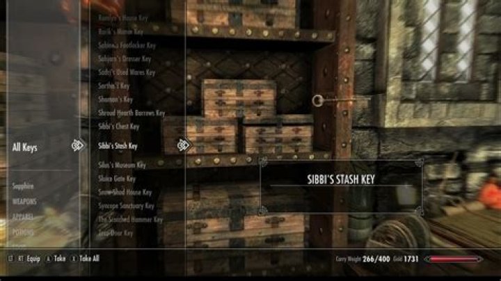 sibbi's stash key not opening stash in quest 