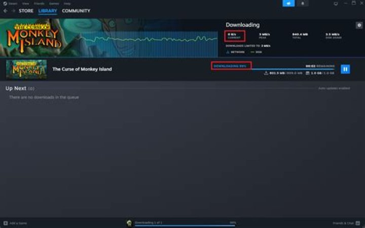 Steam update stuck at 99%