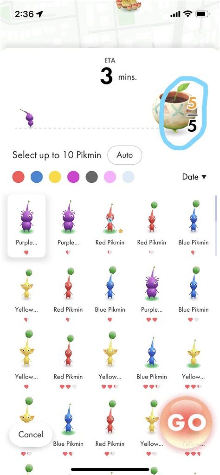 What are the specialities of each Pikmin type in Pikmin Bloom?