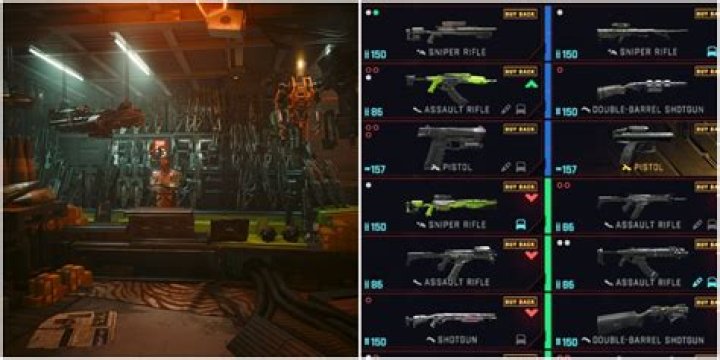 What determines the weapon sold by the black market weapon trader?