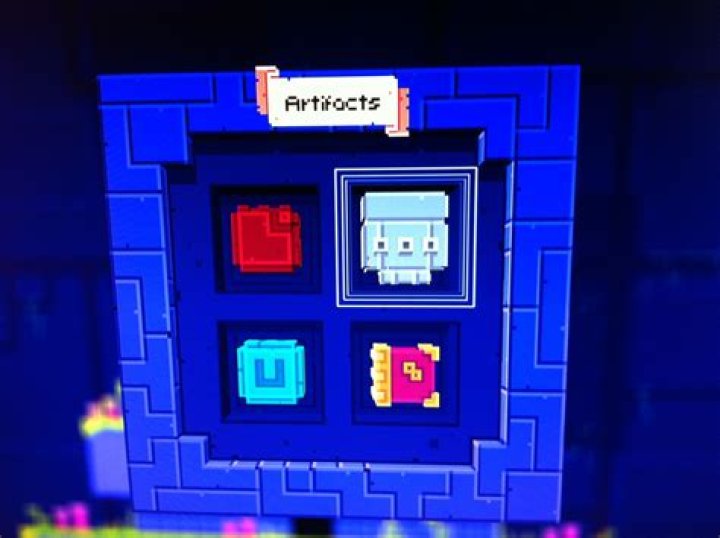What do the counting cube, writing cube, and skull artifacts mean or represent?