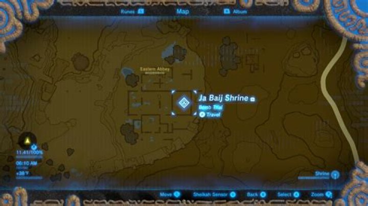 What does the treasure chest icon indicate on the map tooltip for Shrines?