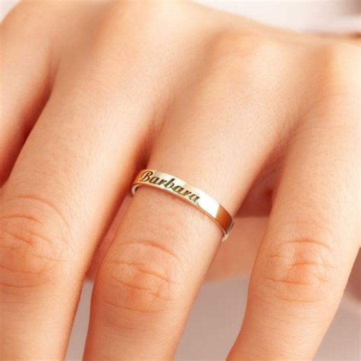What is the most commonly used sign on the Name engraved ring?