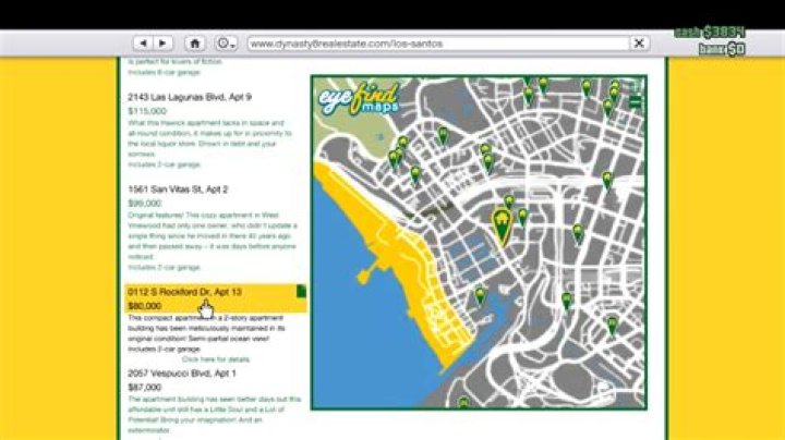 Where are the cheapest garages and apartments in GTA Online?
