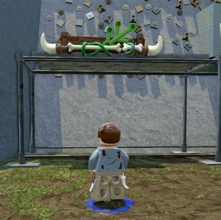 Which characters can use the vine-tangled hanging bars in LEGO Jurassic World?