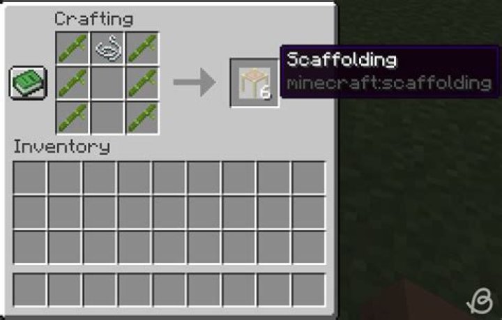 Why can't I craft scaffolding in Minecraft 1.14?