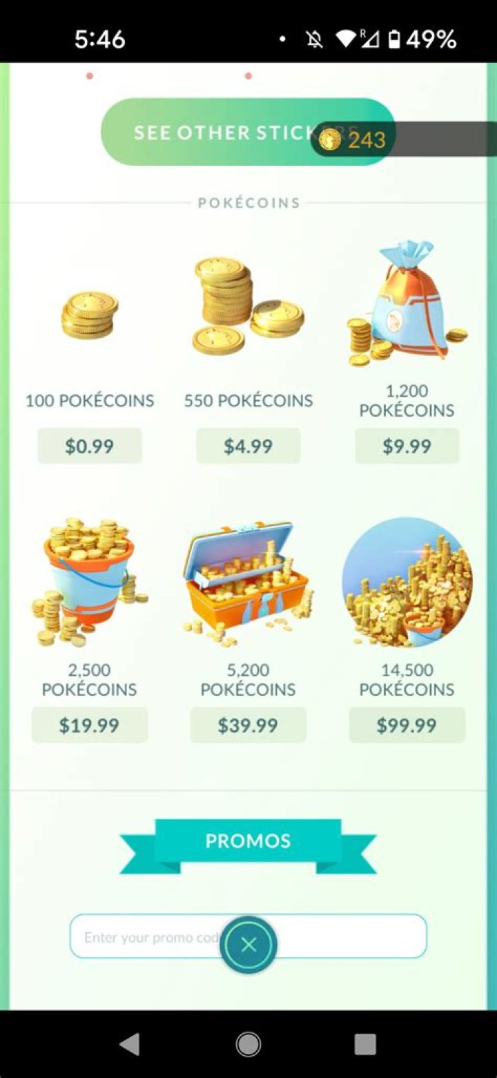 Why can't I purchase coins in Pokemon Go?
