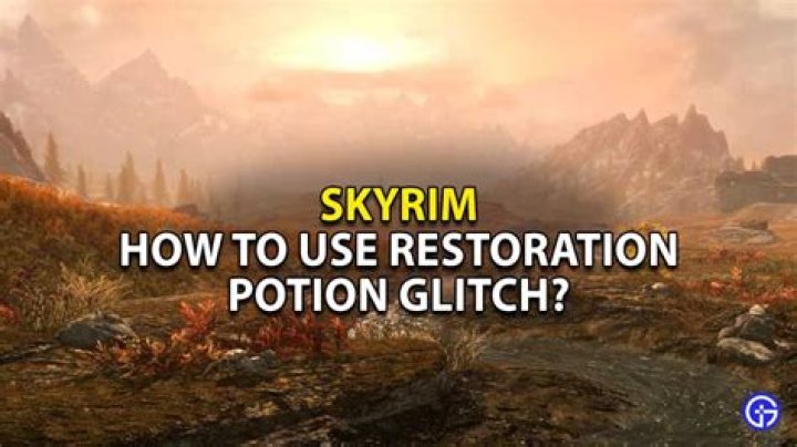 Why did I fail in using this restoration potion glitch?